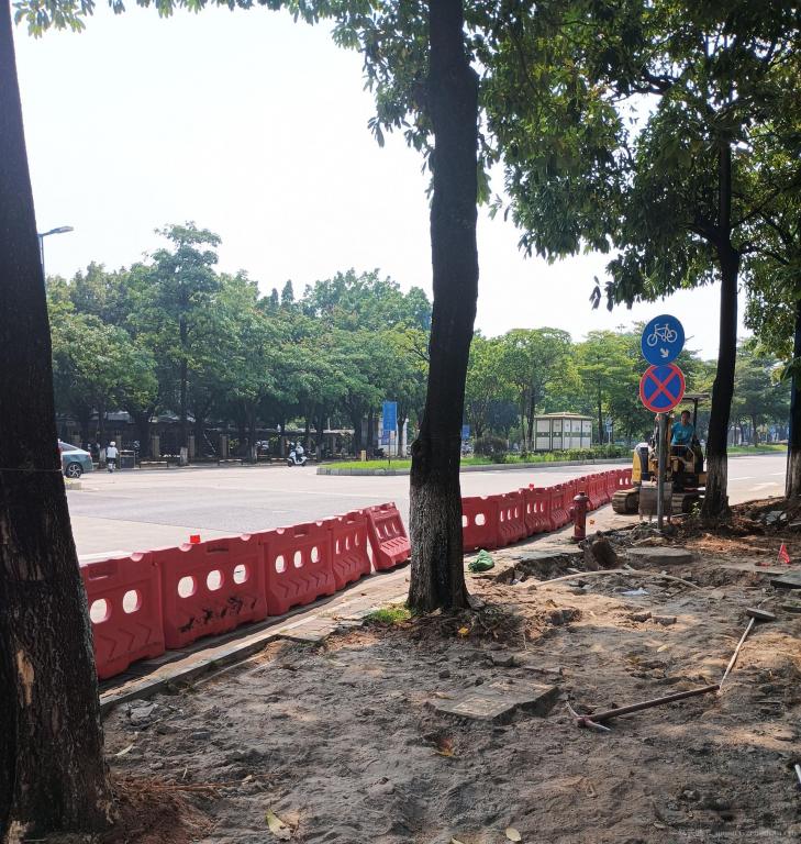 广州市番禺中心医院路段，智慧泊车断纤熔接，光纤修复